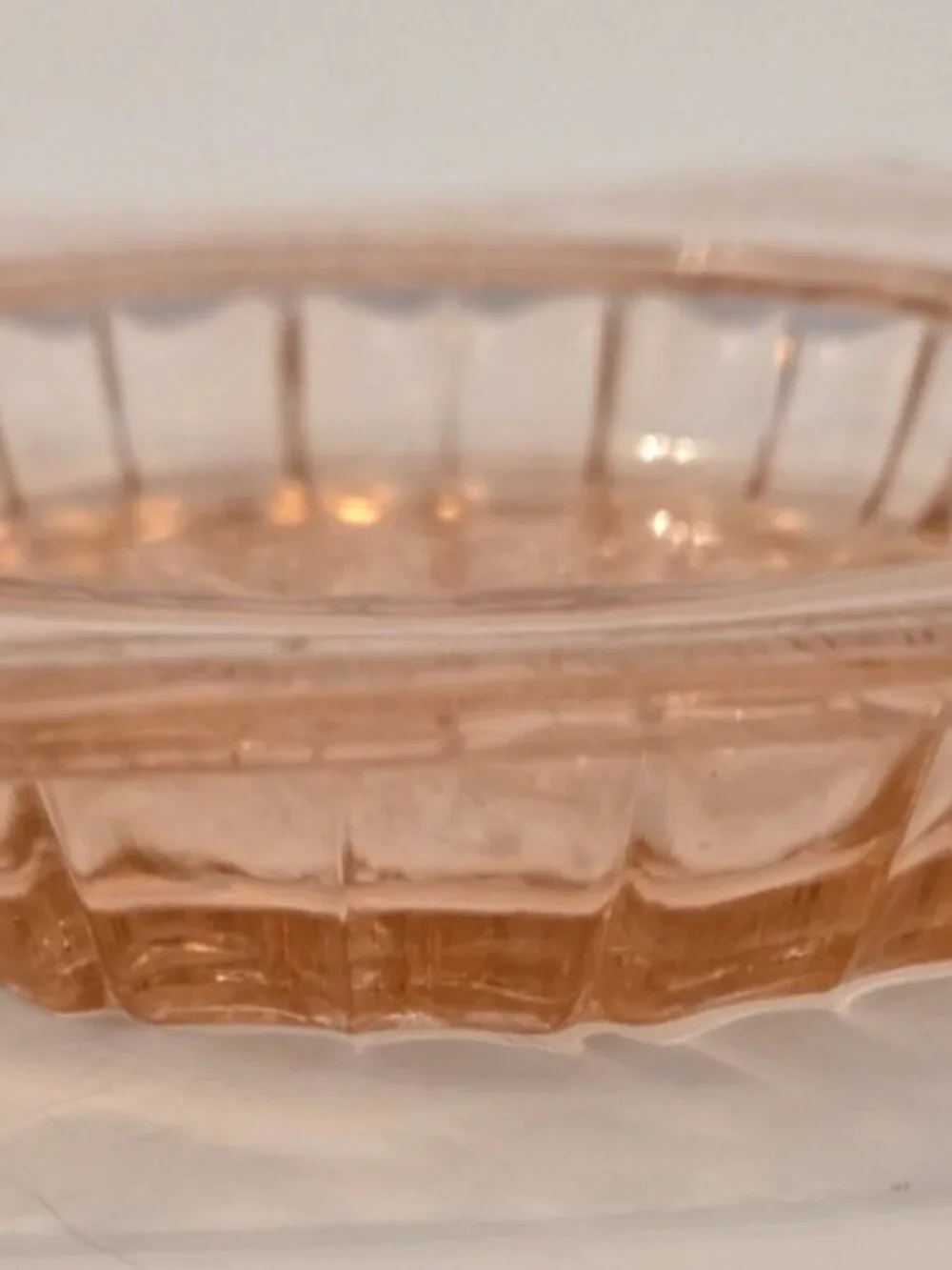 Vintage Jeannette Adam Pattern Pink Depression Glass Butter Dish NO Lid 6